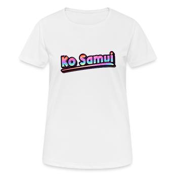 Vintage Thaïlande Vacances Asie Thaï Ko Samui - T-shirt respirant Femme - blanc - Devant - AI Model Female 172 dark (172cm)