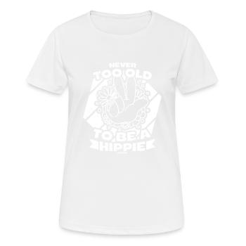 old hippie - Women's Breathable T-Shirt - white - Front - AI Model Female 172 dark (172cm)