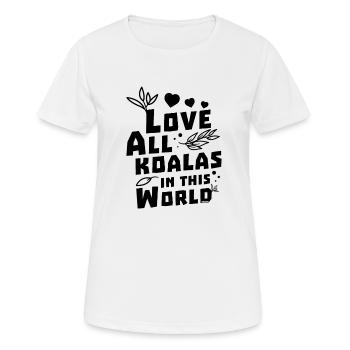 Koala Eucalyptus Chers Enfants Filles - T-shirt respirant Femme - blanc - Devant - AI Model Female 172 dark (172cm)