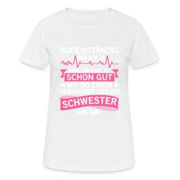 Krankenpflegerin Spruch Krankenpflege - Frauen T-Shirt atmungsaktiv - Weiß - Vorne - AI Model Female 172 dark (172cm)