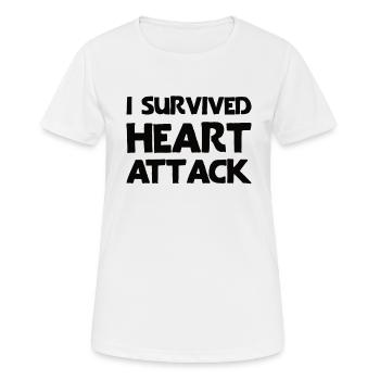 I survived a heart attack - Women's Breathable T-Shirt - white - Front - AI Model Female 172 dark (172cm)