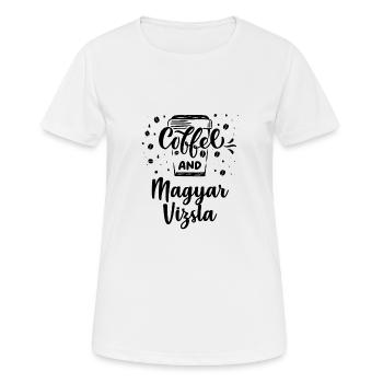 Magyar Vizsla - Frauen T-Shirt atmungsaktiv - Weiß - Vorne - AI Model Female 172 dark (172cm)