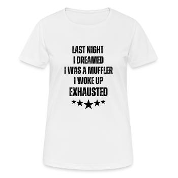 Drôle ma femme Blagues Papa Blagues Cadeau - T-shirt respirant Femme - blanc - Devant - AI Model Female 172 dark (172cm)