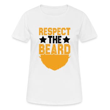 Vollbart und Bartträger Barthaare Schnauzbart - Frauen T-Shirt atmungsaktiv - Weiß - Vorne - AI Model Female 172 dark (172cm)