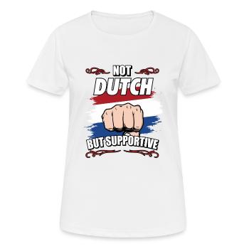 Pas néerlandais mais touristique de voyage néerlandais - T-shirt respirant Femme - blanc - Devant - AI Model Female 172 dark (172cm)