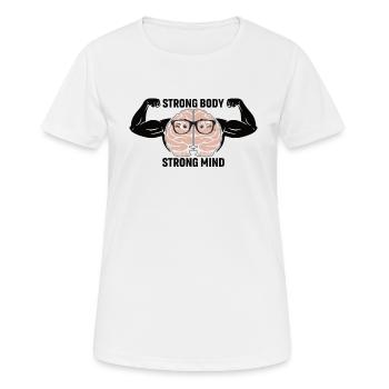 Gehirn Muskel Fitness Studium Geschenk - Frauen T-Shirt atmungsaktiv - Weiß - Vorne - AI Model Female 172 dark (172cm)