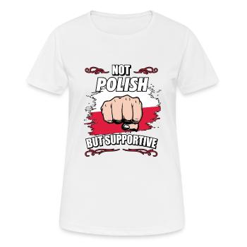 Pas polonais mais polonais touristique de soutien - T-shirt respirant Femme - blanc - Devant - AI Model Female 172 dark (172cm)