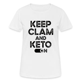 Régime céto - T-shirt respirant Femme - blanc - Devant - AI Model Female 172 dark (172cm)
