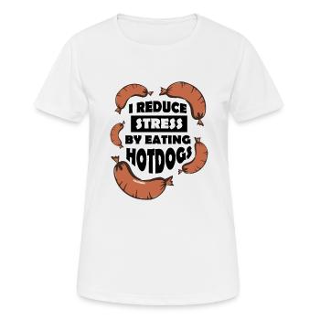 Sausage Hotdog Snack Eat Hunger - Women's Breathable T-Shirt - white - Front - AI Model Female 172 dark (172cm)