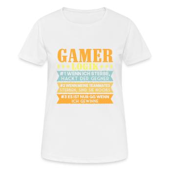 Gamer Logik Gaming Video Games Multiplayer Zocker - Frauen T-Shirt atmungsaktiv - Weiß - Vorne - AI Model Female 172 dark (172cm)