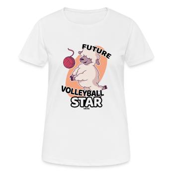 zukünftiger Volleyball Star Schaf Kind Baby - Frauen T-Shirt atmungsaktiv - Weiß - Vorne - AI Model Female 172 dark (172cm)