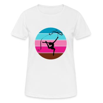 sunset Gymnastik 6 - Frauen T-Shirt atmungsaktiv - Weiß - Vorne - AI Model Female 172 dark (172cm)