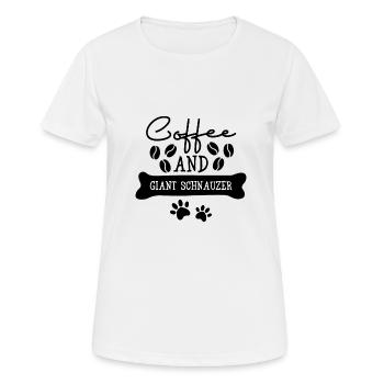 Coffee and giant schnauzer - Frauen T-Shirt atmungsaktiv - Weiß - Vorne - AI Model Female 172 dark (172cm)