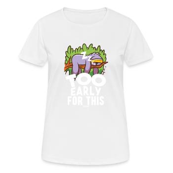 snoring sloth tired and sleeps - Women's Breathable T-Shirt - white - Front - AI Model Female 172 dark (172cm)