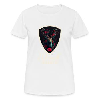 Dirndl Ersatz Dirndl Trachten Kostüm Dirndl Ersatz - Frauen T-Shirt atmungsaktiv - Weiß - Vorne - AI Model Female 172 dark (172cm)