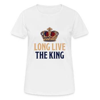 Es lebe König Karl Dritte Krönung 2023 - Frauen T-Shirt atmungsaktiv - Weiß - Vorne - AI Model Female 172 dark (172cm)