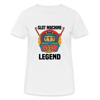 Kasino Glücksspiel Spielautomat Kartenspiel - Frauen T-Shirt atmungsaktiv - Weiß - Vorne - AI Model Female 172 dark (172cm)