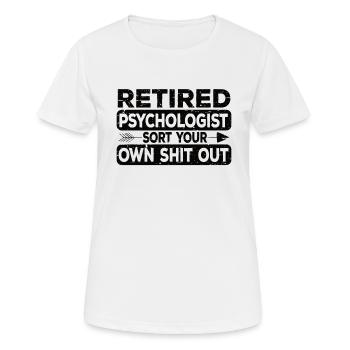 Psychologues Psychologie de la retraite Adieu Pension - T-shirt respirant Femme - blanc - Devant - AI Model Female 172 dark (172cm)