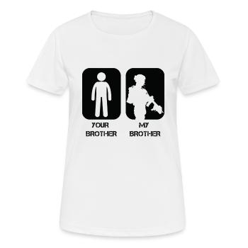 Your Brother My Brother Is in Military Proud Army - Women's Breathable T-Shirt - white - Front - AI Model Female 172 dark (172cm)