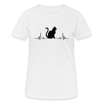 Cat Cats Pet Girl Cat Lady - Women's Breathable T-Shirt - white - Front - AI Model Female 172 dark (172cm)