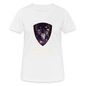 Dirndl Ersatz Dirndl Trachten Kostüm Dirndl Ersatz - Frauen T-Shirt atmungsaktiv - Weiß - Vorne - AI Model Female 172 dark (172cm)