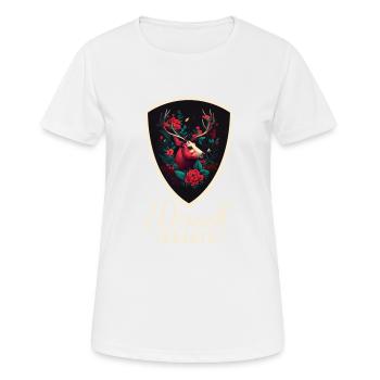 Dirndl Ersatz Dirndl Trachten Kostüm Dirndl Ersatz - Frauen T-Shirt atmungsaktiv - Weiß - Vorne - AI Model Female 172 dark (172cm)