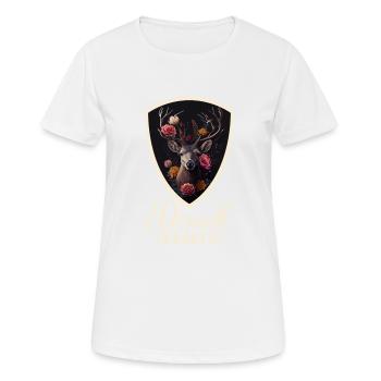 Dirndl Ersatz Dirndl Trachten Kostüm Dirndl Ersatz - Frauen T-Shirt atmungsaktiv - Weiß - Vorne - AI Model Female 172 dark (172cm)