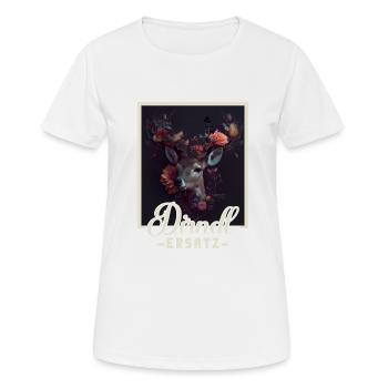 Dirndl Ersatz Dirndl Trachten Kostüm Dirndl Ersatz - Frauen T-Shirt atmungsaktiv - Weiß - Vorne - AI Model Female 172 dark (172cm)