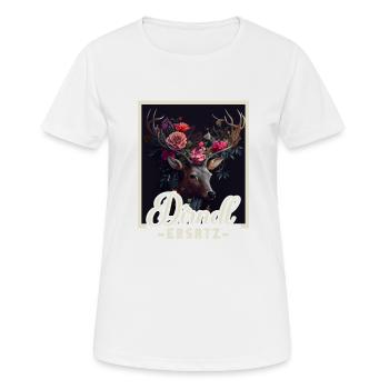 Dirndl Ersatz Dirndl Trachten Kostüm Dirndl Ersatz - Frauen T-Shirt atmungsaktiv - Weiß - Vorne - AI Model Female 172 dark (172cm)