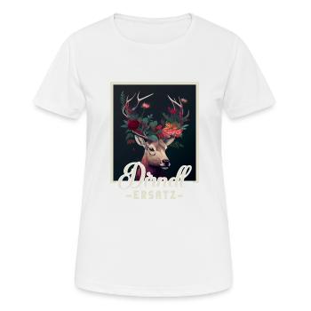 Dirndl Ersatz Dirndl Trachten Kostüm Dirndl Ersatz - Frauen T-Shirt atmungsaktiv - Weiß - Vorne - AI Model Female 172 dark (172cm)