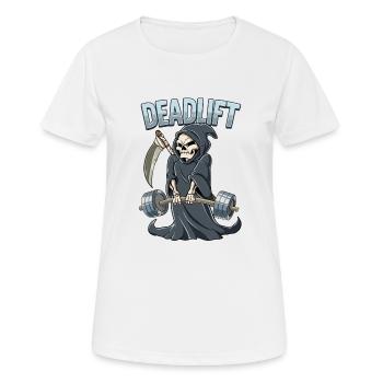 Deadlift Bodybuilding Fitness Gym - Frauen T-Shirt atmungsaktiv - Weiß - Vorne - AI Model Female 172 dark (172cm)
