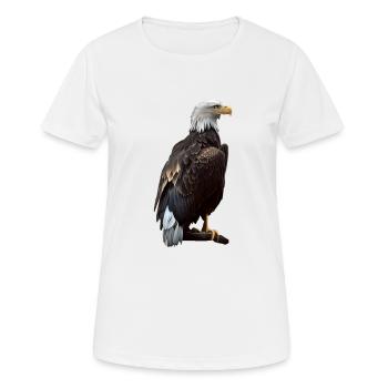 Conception polygonale cool avec un pygargue à tête blanche - T-shirt respirant Femme - blanc - Devant - AI Model Female 172 dark (172cm)