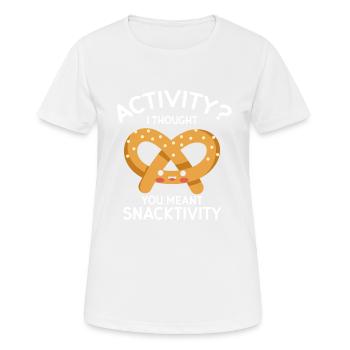 Snacks sucrés et snacks gourmands - T-shirt respirant Femme - blanc - Devant - AI Model Female 172 dark (172cm)