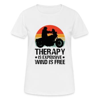 Biker Motorradfahrer Motorradfahren Biken - Frauen T-Shirt atmungsaktiv - Weiß - Vorne - AI Model Female 172 dark (172cm)