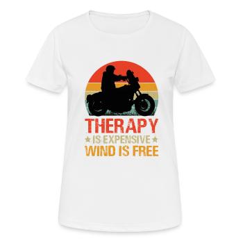 Biker Motorradfahrer Motorradfahren Biken - Frauen T-Shirt atmungsaktiv - Weiß - Vorne - AI Model Female 172 dark (172cm)