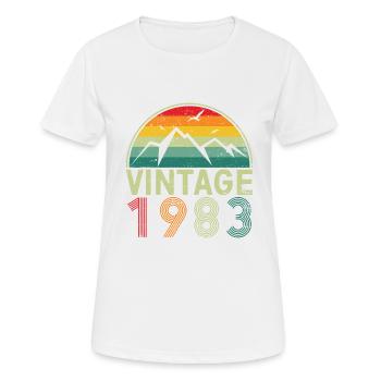 Classic Vintage 1983 40. Geburtstag 40 Jahre alt - Frauen T-Shirt atmungsaktiv - Weiß - Vorne - AI Model Female 172 dark (172cm)