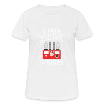 Analog Vakuum Tube Retro 80er 90er Motto-Party - Frauen T-Shirt atmungsaktiv - Weiß - Vorne - AI Model Female 172 dark (172cm)