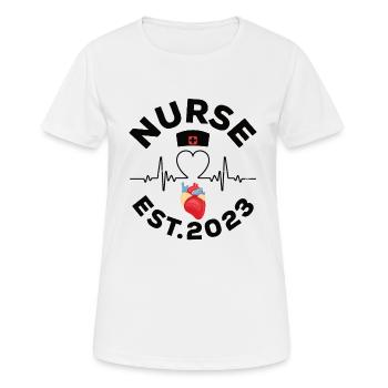 Nurse 2023 Nurse Exam - Women's Breathable T-Shirt - white - Front - AI Model Female 172 dark (172cm)