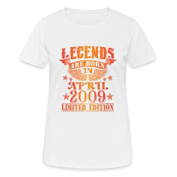 Geburtstag April 2009 Limited Edition Vintage - Frauen T-Shirt atmungsaktiv - Weiß - Vorne - AI Model Female 172 dark (172cm)