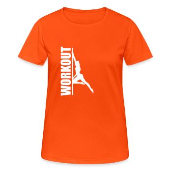 Stangen-Tänzerin Pole Dance | Stangen-Tanz - Frauen T-Shirt atmungsaktiv - Neonorange - Vorne - AI Model Female 172 dark (172cm)