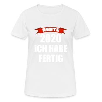 Rentner Rentenbeginn Verabschiedung Arbeitskollege - Frauen T-Shirt atmungsaktiv - Weiß - Vorne - AI Model Female 172 dark (172cm)