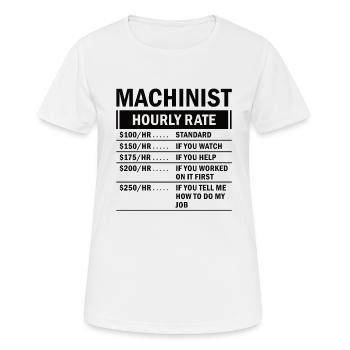 Machine operator plant operator gift - Women's Breathable T-Shirt - white - Front - AI Model Female 172 dark (172cm)