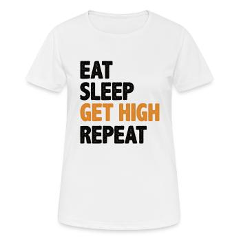 Monteur de câbles Électricien ligne aérienne - T-shirt respirant Femme - blanc - Devant - AI Model Female 172 dark (172cm)