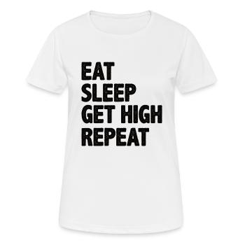 Monteur de câbles Électricien ligne aérienne - T-shirt respirant Femme - blanc - Devant - AI Model Female 172 dark (172cm)