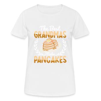 Pfannkuchen Food Lover Best Pancake Maker - Frauen T-Shirt atmungsaktiv - Weiß - Vorne - AI Model Female 172 dark (172cm)