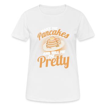 Pfannkuchen Food Lover Best Pancake Maker - Frauen T-Shirt atmungsaktiv - Weiß - Vorne - AI Model Female 172 dark (172cm)