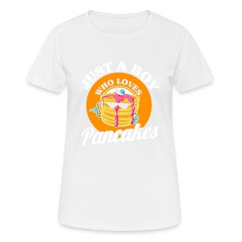 Pfannkuchen Food Lover Best Pancake Maker - Frauen T-Shirt atmungsaktiv - Weiß - Vorne - AI Model Female 172 dark (172cm)