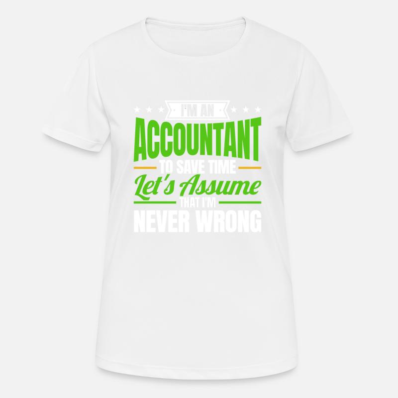 Comptable Donation Comptabilité Impôt CPA - T-shirt respirant Femme - blanc
