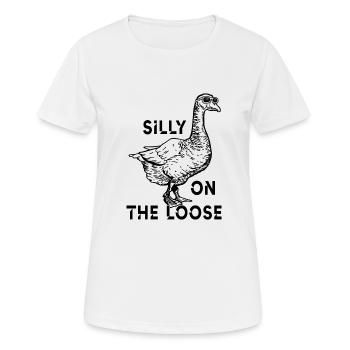 Silly goose on the loose - Women's Breathable T-Shirt - white - Front - AI Model Female 172 dark (172cm)