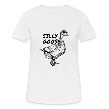 Silly goose on the loose - Women's Breathable T-Shirt - white - Front - AI Model Female 172 dark (172cm)